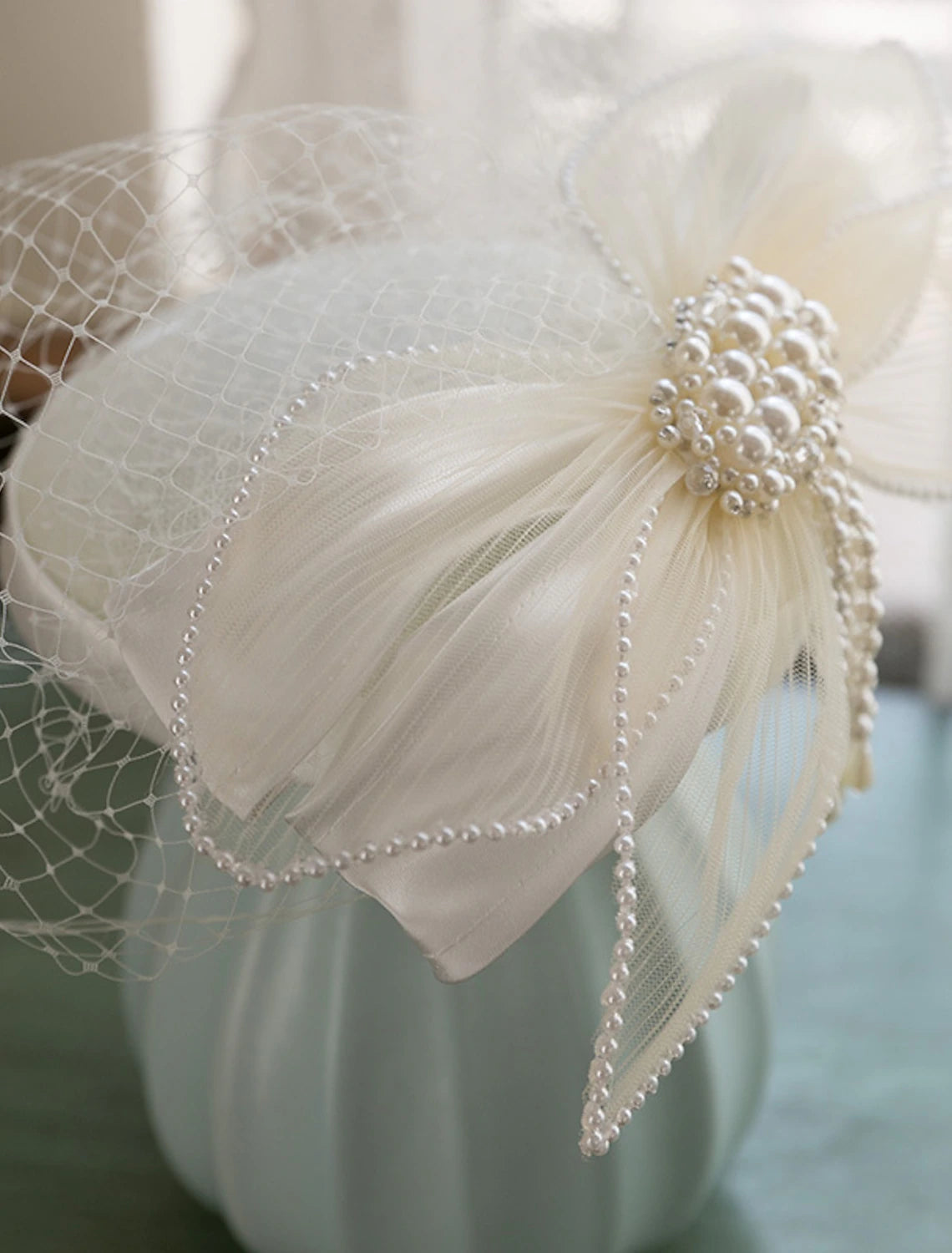 Wholesale Fascinators Kentucky Derby Hat Lace Bucket Hat Horse Race Ladies Day Melbourne Cup Elegant Lace With Imitation Pearl Bow(s) Headpiece Headwear